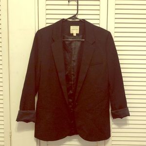 silence + noise black 3/4 sleeve blazer